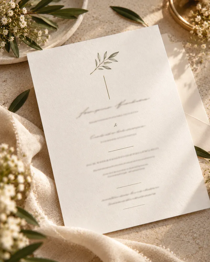 Invitación de boda original y elegante solo con tipografía